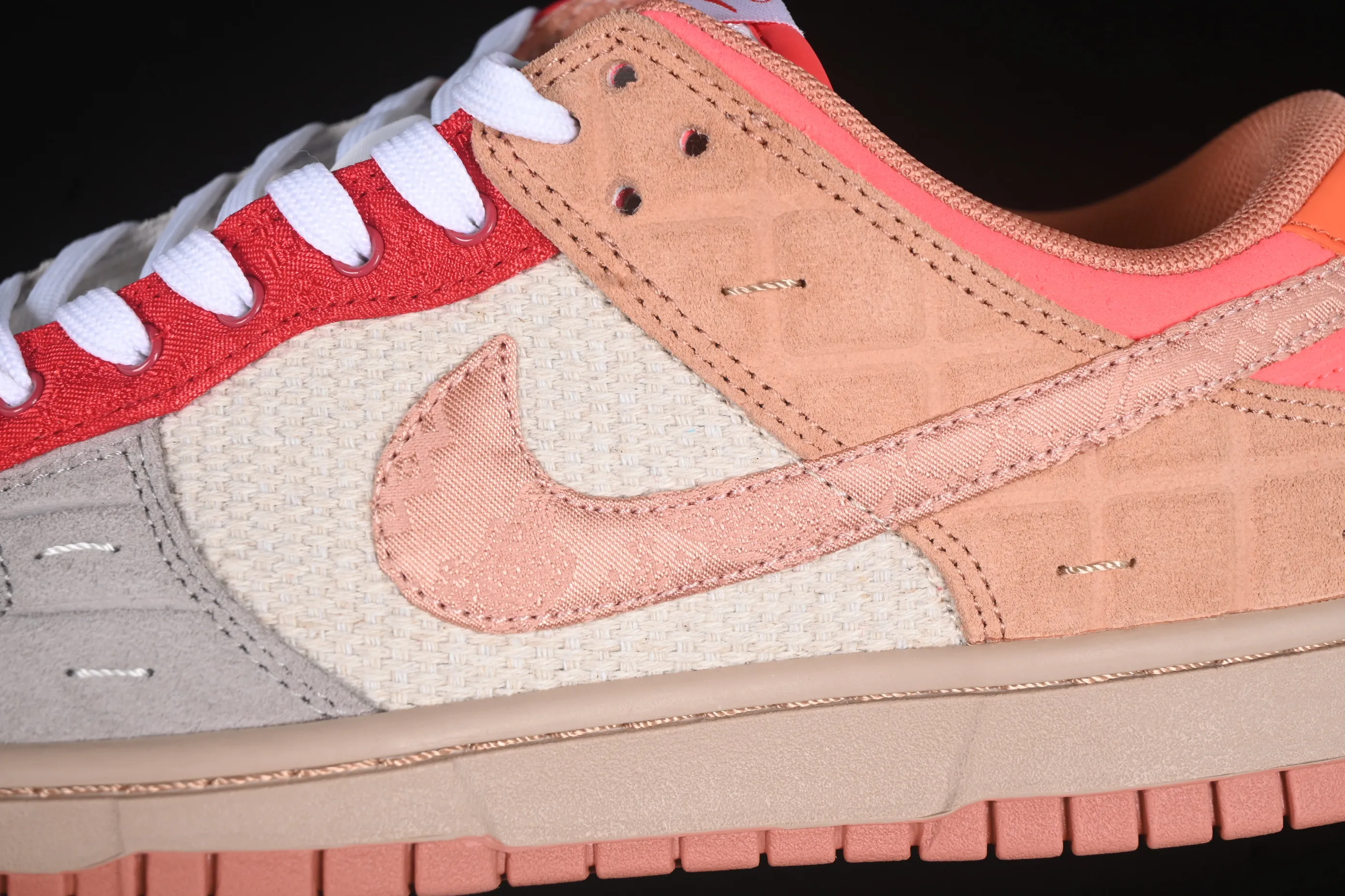 All categories Nk SB Dunk series Nk SB Dunk Low low-top sneakers K version Clot x Dunk Low "What The" joint model Yuanyang color SB low-top casual sneakers FN0316-999